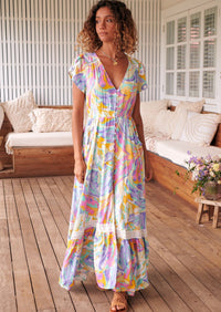 Carmen Maxi Dress in Bahamas Print