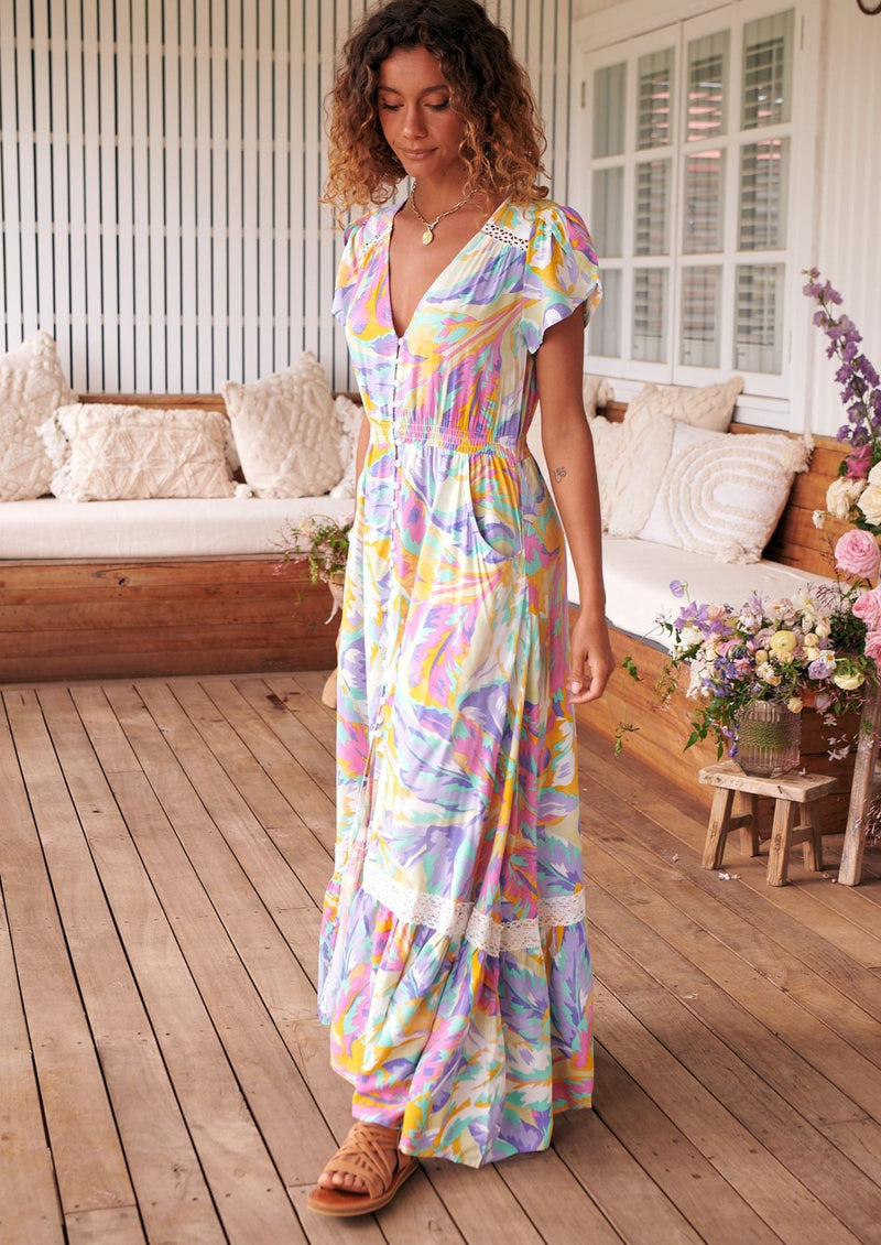 Carmen Maxi Dress in Bahamas Print