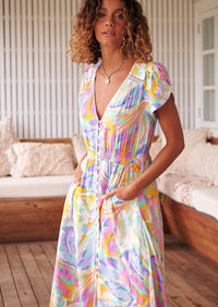 Carmen Maxi Dress in Bahamas Print