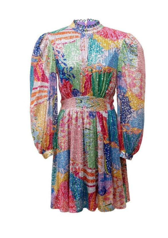 Attico rainbow clearance sequin dress