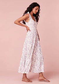 Maxi Lavender Print Dress Chessie