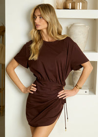 Mini T-shirt Dress London in Espresso