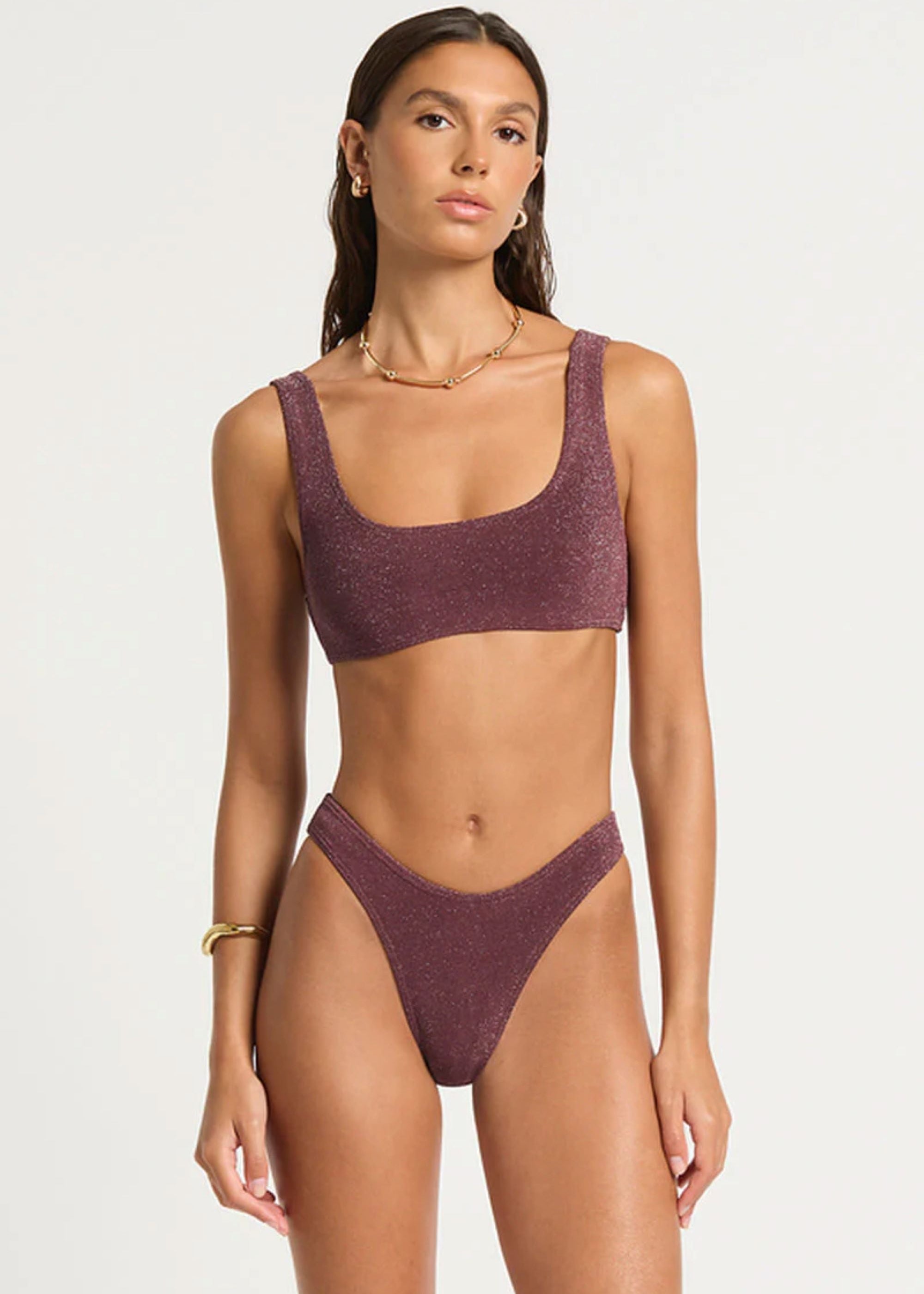 Christy Brief in Amarena Lurex