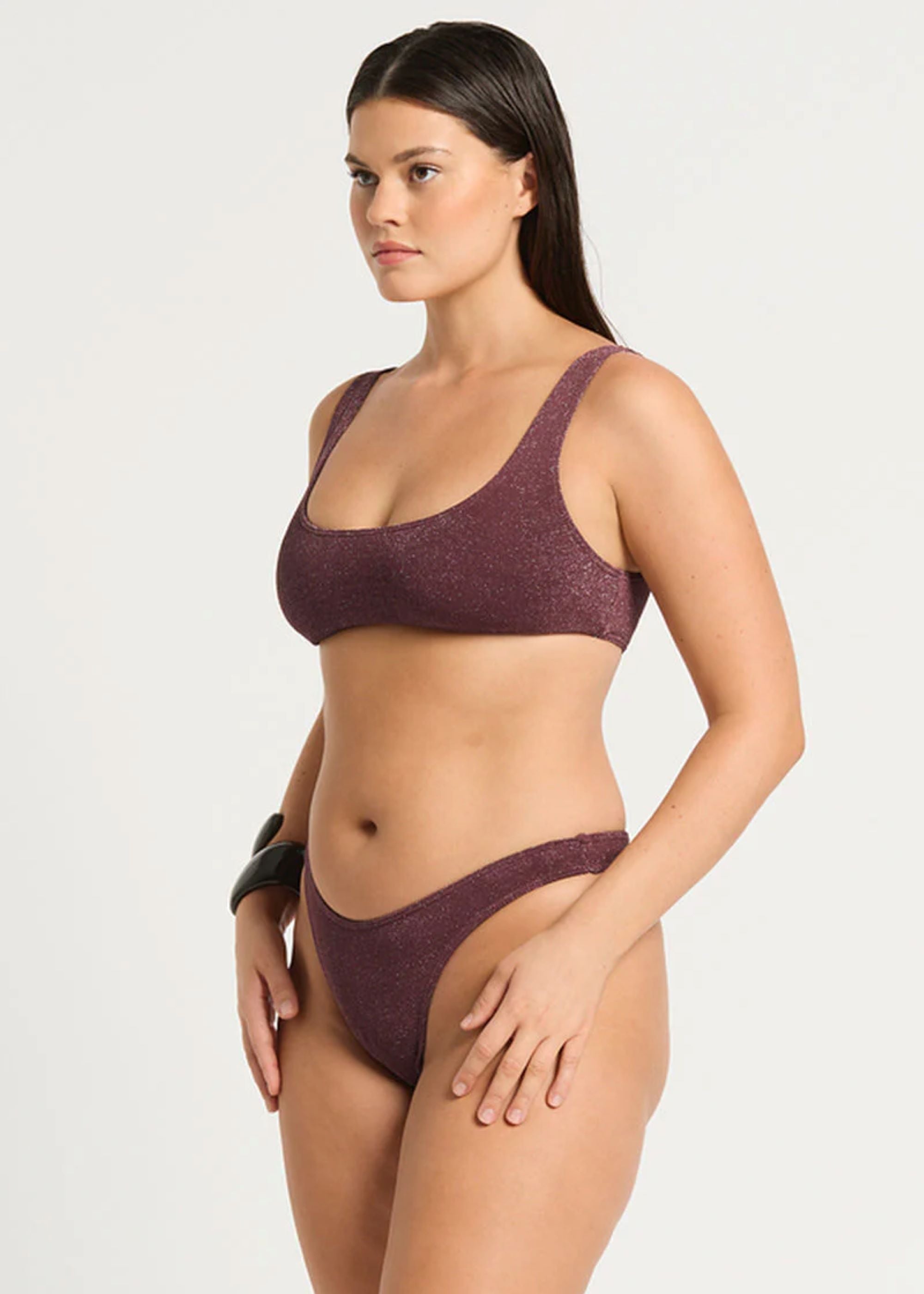 Christy Brief in Amarena Lurex