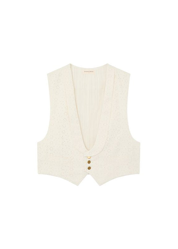 Embroidered Ciel Florence Vest-Maison Hotel-OutDazl