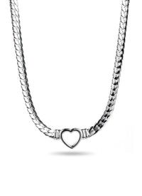 Chunky Chain Heart Necklace