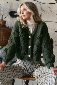 Green Cozy Cardigan