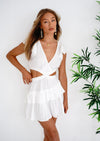 White Cut-out Mini Dress Tara