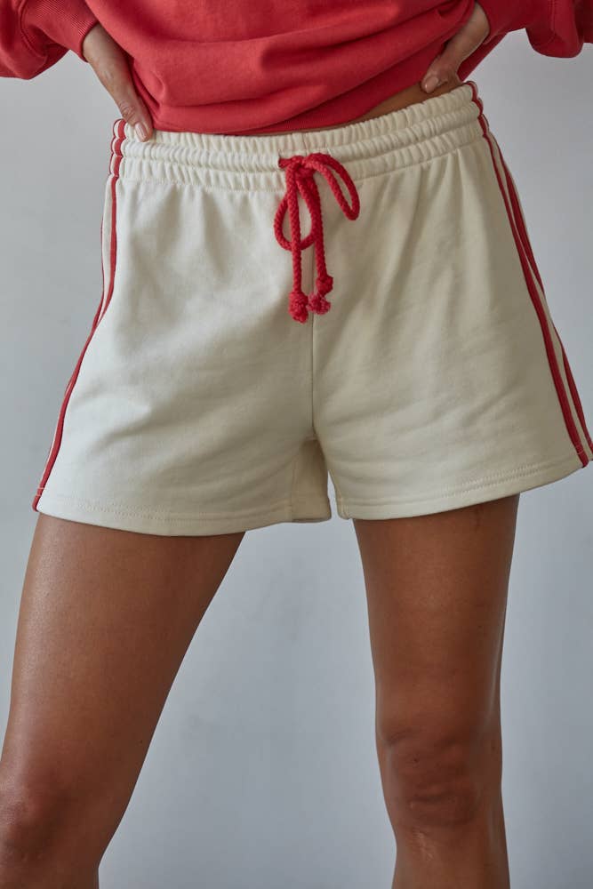 Cotton French Terry Wide Leg Shorts