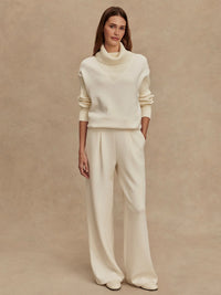 The Extra Wide Leg Pant 29.5" in Egret