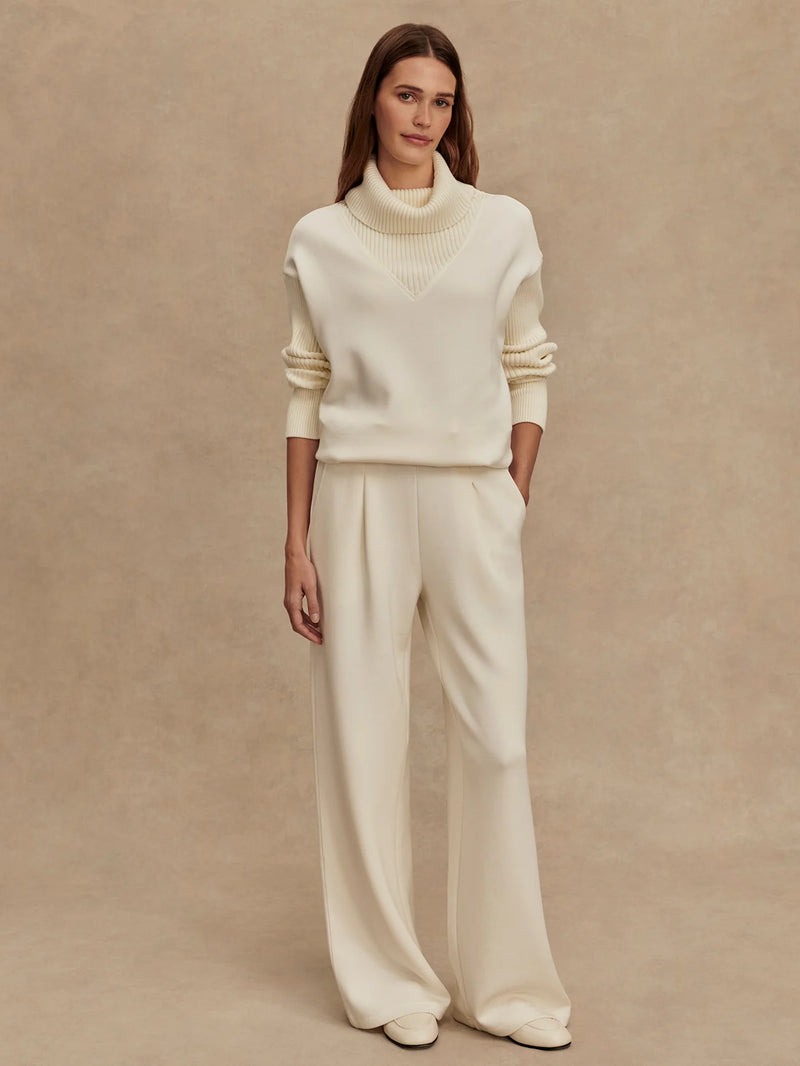 The Extra Wide Leg Pant 29.5" in Egret