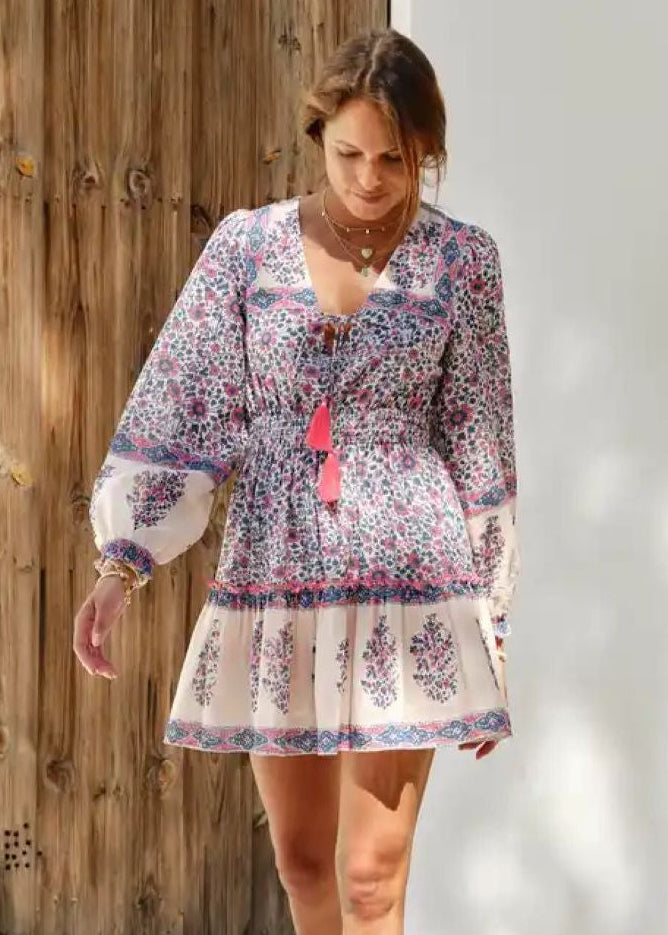 Della Print Mini Sundress-Mabe-OutDazl