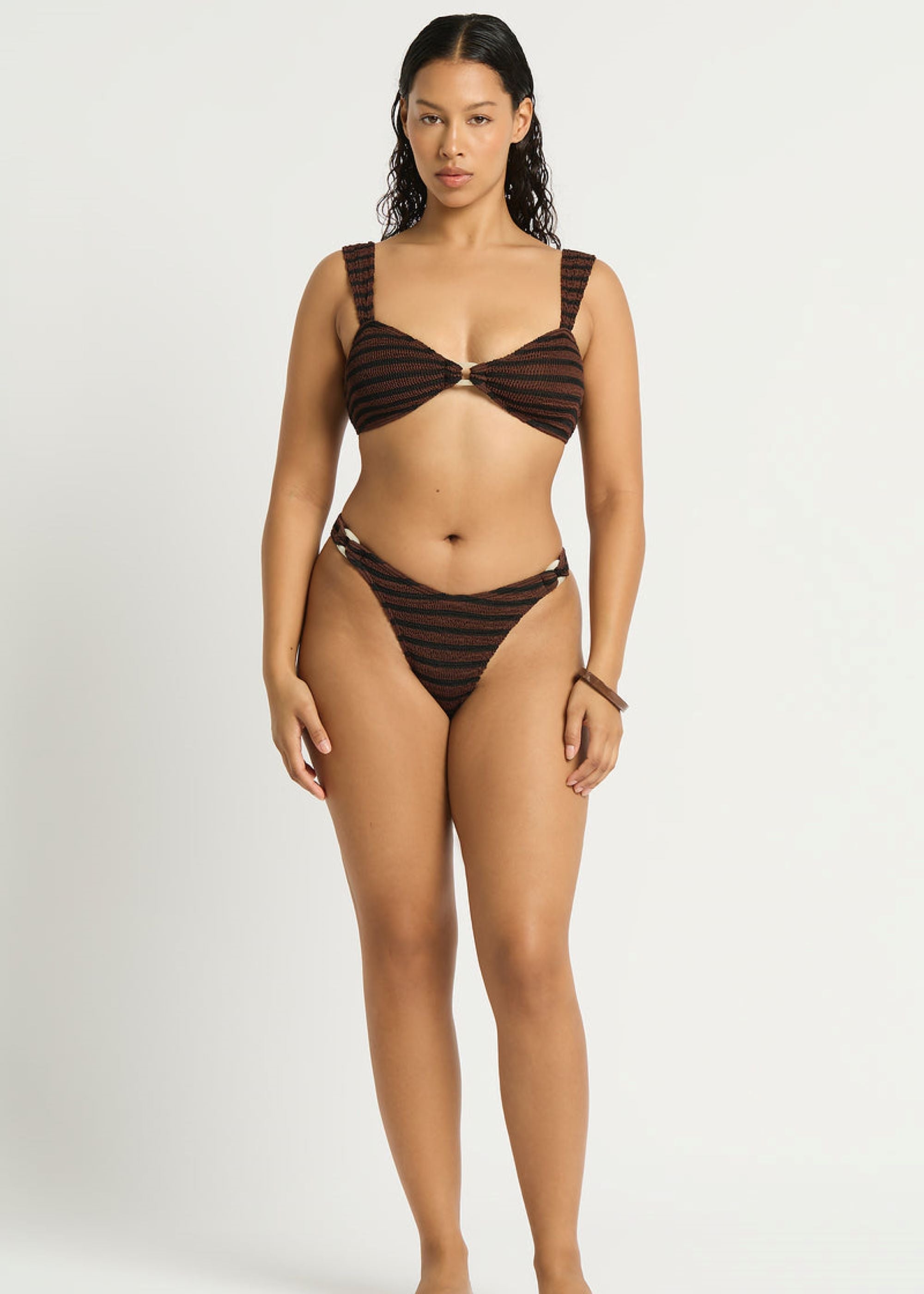 Ring Delphi Bikini Top in Stripe