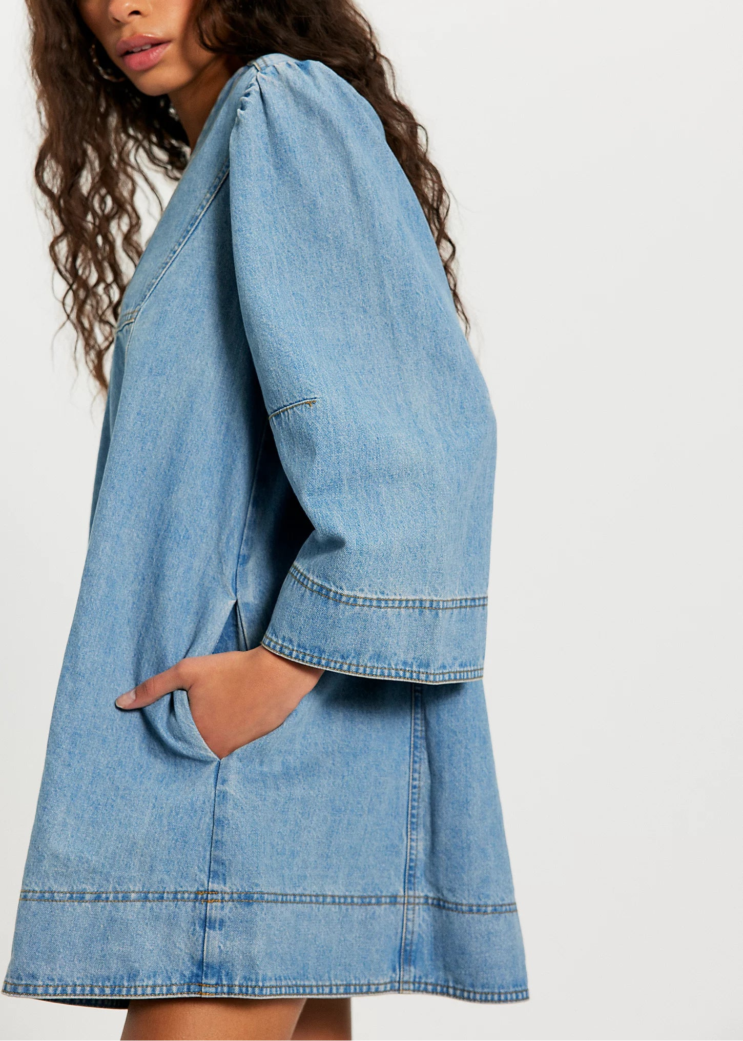 Goldie Denim Dress-Free People-OutDazl