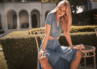 Devon Windsor - Athena Dress in Azure - OutDazl
