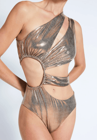 Devon Windsor - Nadine Swimsuit in Bronze - OutDazl