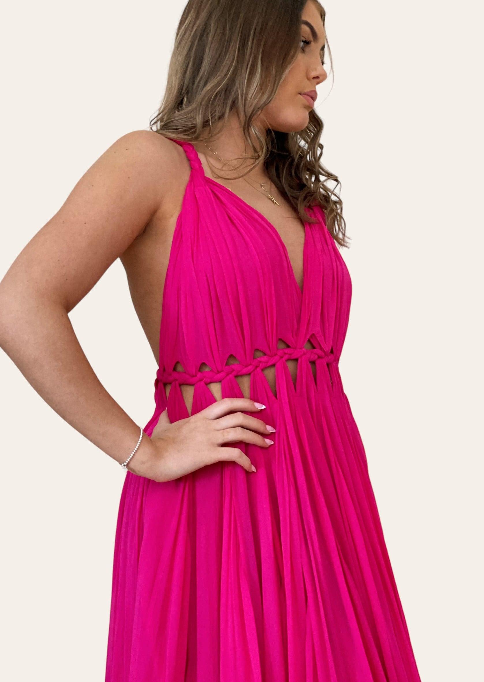 pleated grecian maxi dress Pleated Grecian Maxi Gown OutDazl