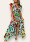 Diamond For Eden - Sao Paolo Print Cutout Maxi Dress Penelope - OutDazl
