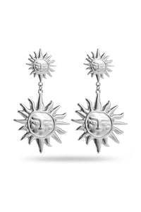 Double Sun Pendant Earrings