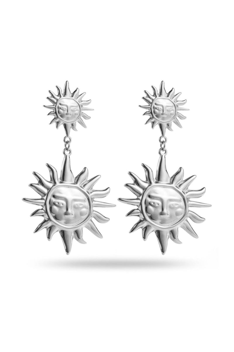 Double Sun Pendant Earrings