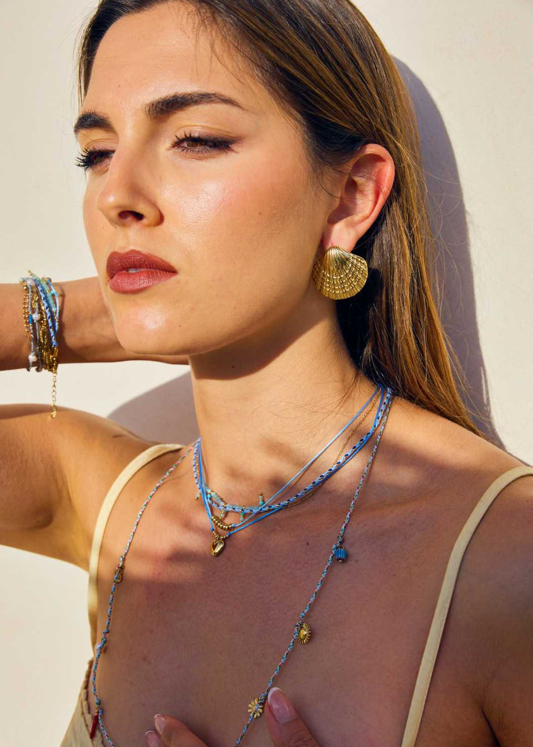 Textured Shell Earrings-OutDazl-OutDazl