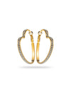 Diamente Heart Hoop Earrings