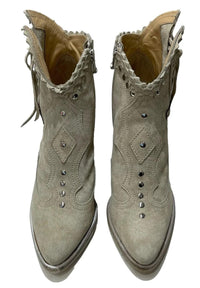 El Vaquero - Camelia Ankle Boots in Slyther Beige - OutDazl
