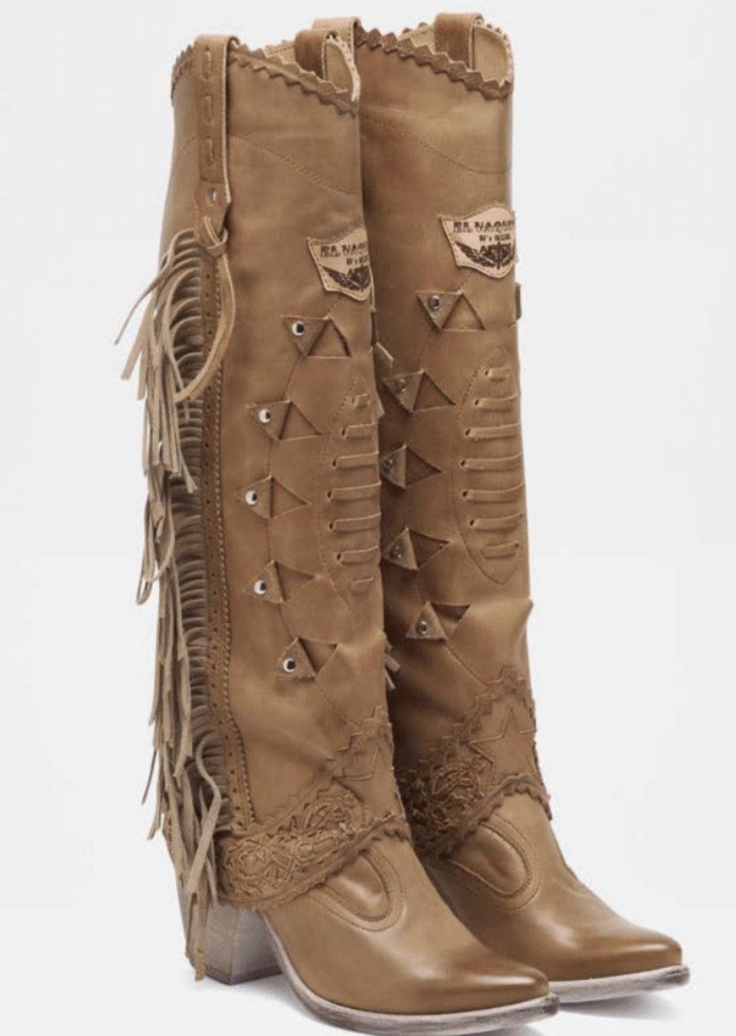 EL VAQUERO tan leather boots katherine – OutDazl