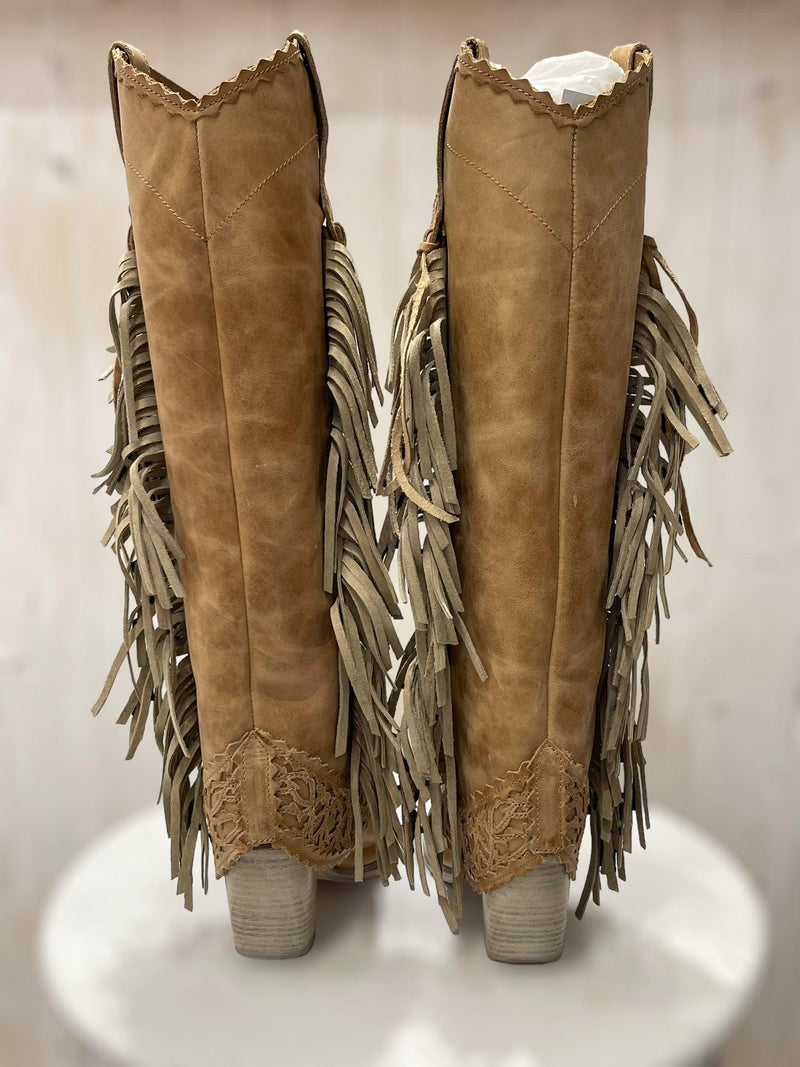 El Vaquero - Tan Leather Boots Katherine - OutDazl