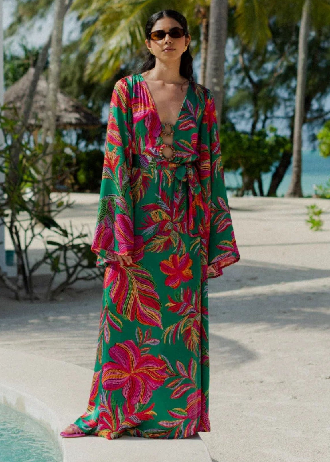esmee silk dress Maxi Print Silky Dress Esmee OutDazl