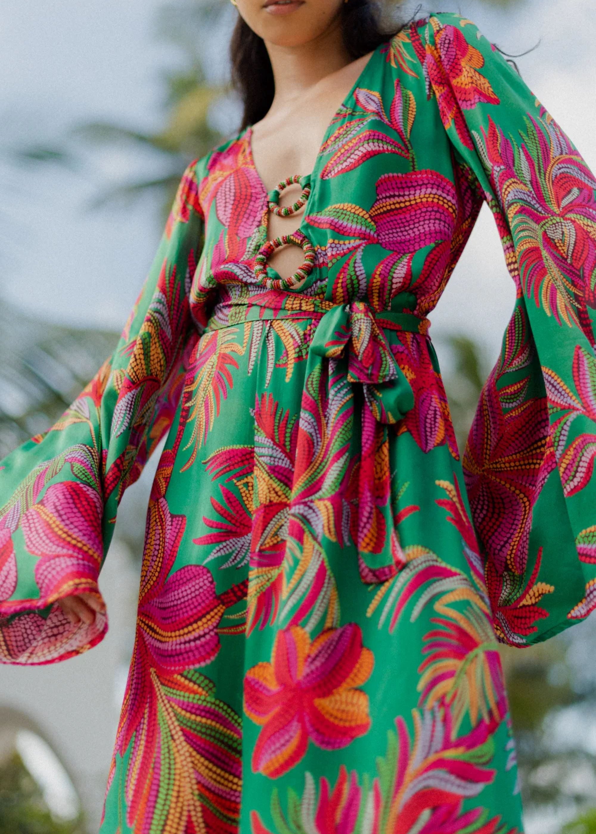 esmee silk dress Maxi Print Silky Dress Esmee OutDazl
