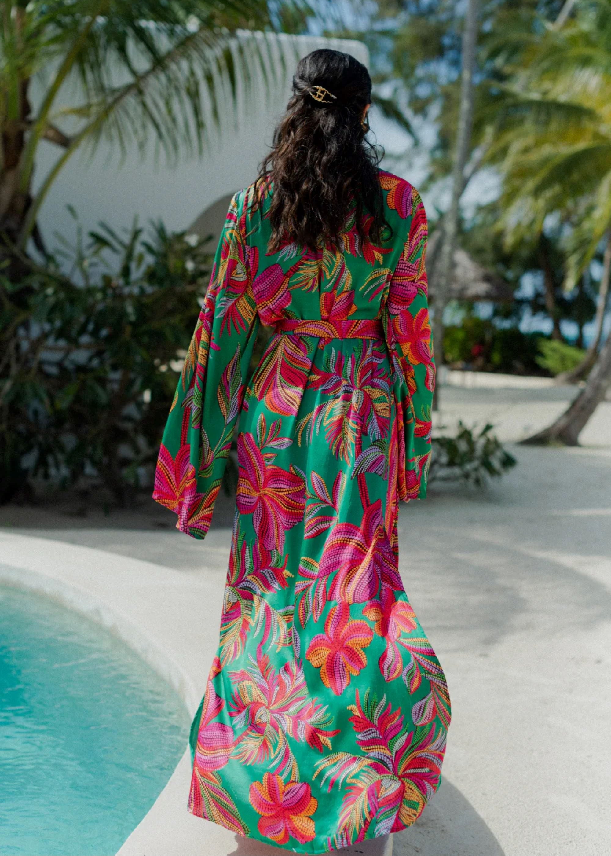 Maxi Print Silky Dress Esmee-Sundress-OutDazl