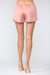 Fate L.A. - Rose Silky Satin Top & Shorts Set - OutDazl