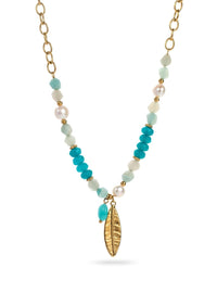 Feather and Bead Necklace