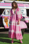 FILLYBOO - Aurora Maxi DRESS/DUSTER - Charm your way in Pink Gingham - OutDazl