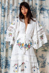 FILLYBOO - EMBROIDERED MAXI DRESS/DUSTER - Charm your way in Ivory - OutDazl