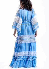 FILLYBOO - Fillyboo Maxi Dress/ Duster Charm Your Way in Cornflour Blue - OutDazl