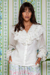 FILLYBOO - Linen Sweet Pea Blouse in Ivory - OutDazl