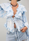 FILLYBOO - Lotus Top in Pale Blue Tie Dye - OutDazl