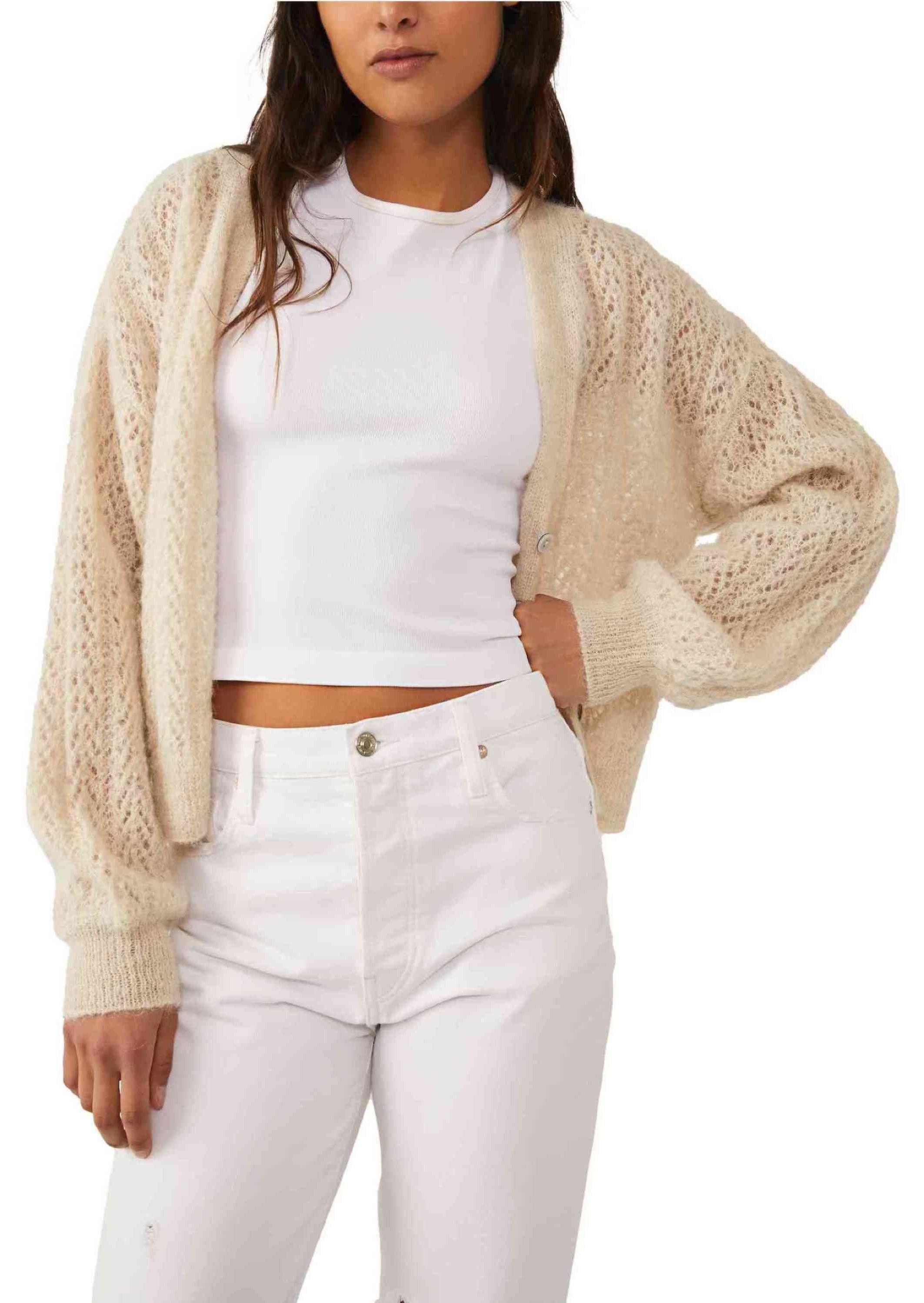 Amelia Cardigan in Oatmeal Heather OutDazl