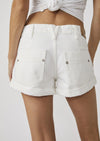 Free People - Beginners Luck Slouchy Shorts in Optic White - OutDazl
