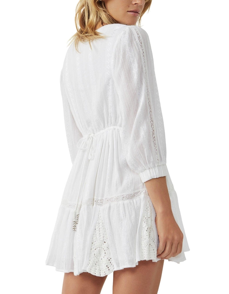 Free People - Hudson Mini Dress in Ivory - OutDazl