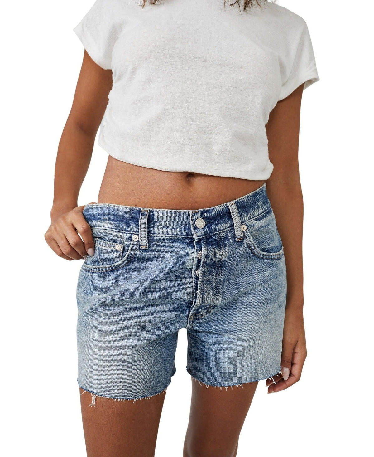Free People - Ivy Mid-Rise Shorts - OutDazl