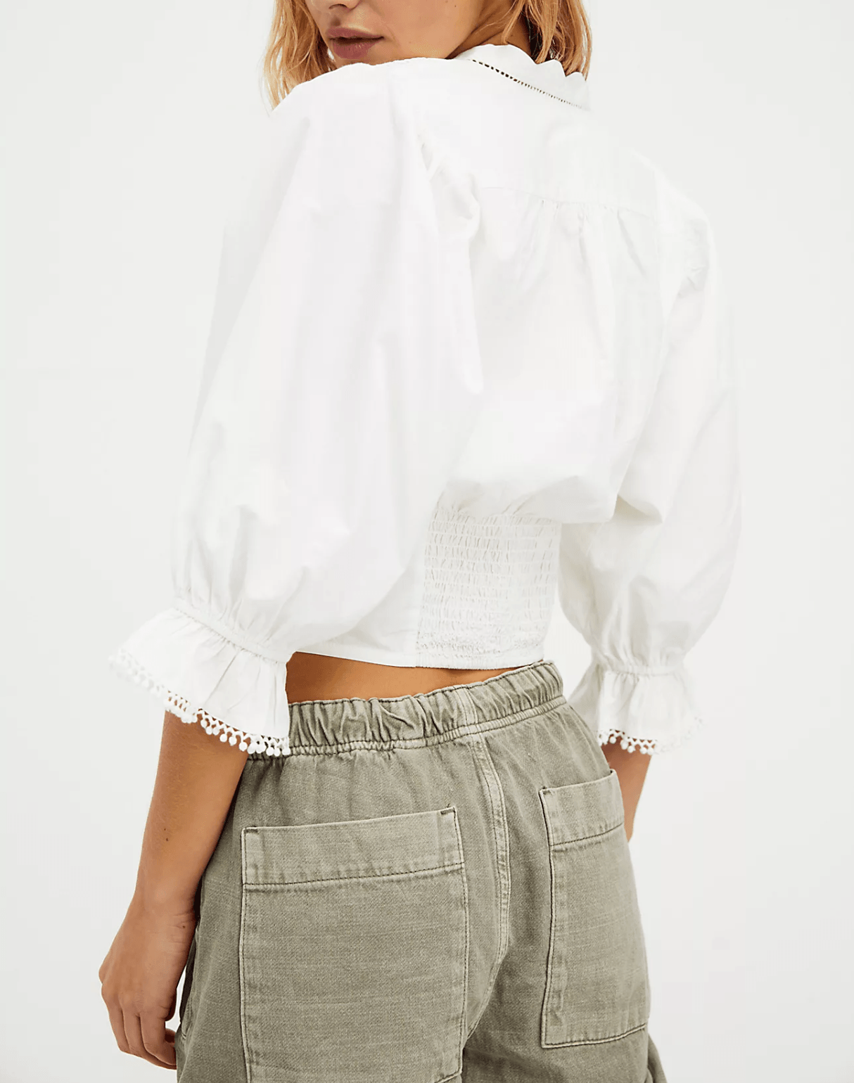 Free People - Louella Embroidered Top in White - OutDazl