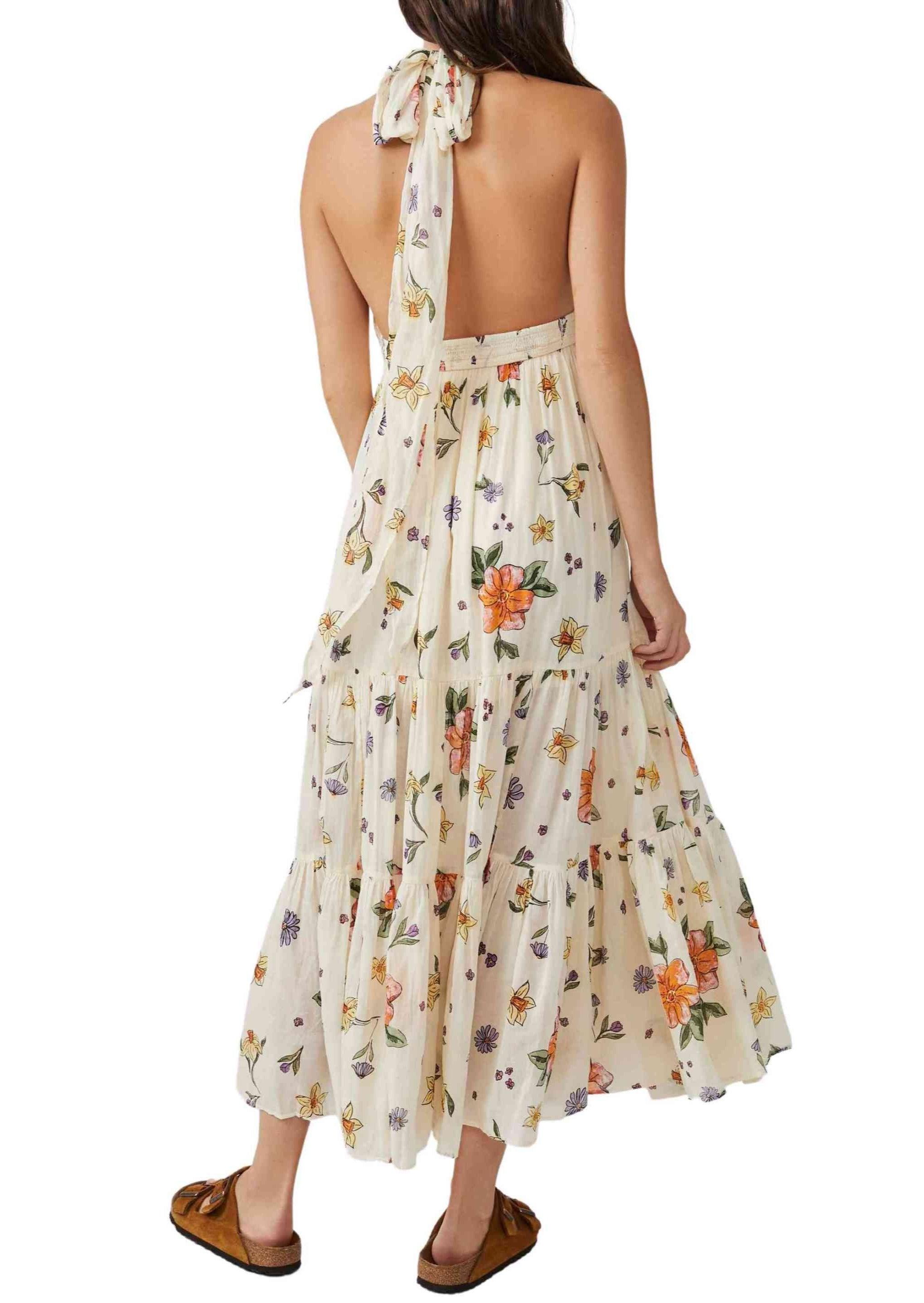 Free people anita outlet cotton printed maxi dress