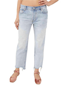 Free People - Maggie Mid-Rise Straight-Leg Crop Jeans - OutDazl