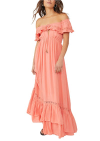 Free People - Moonlight Ocean Maxi in Burnt Coral - OutDazl