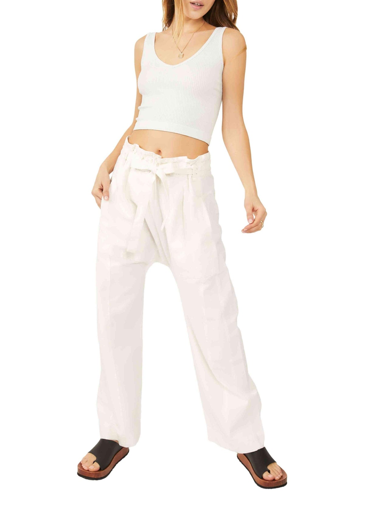 Free People - Sky Rider Pants in Ecru - OutDazl