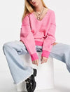Free People - Sweater Weather Pullover in Hot Pink - OutDazl