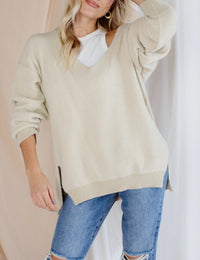 Free People - Sweater Weather Pullover in Marzipan Ivory - OutDazl